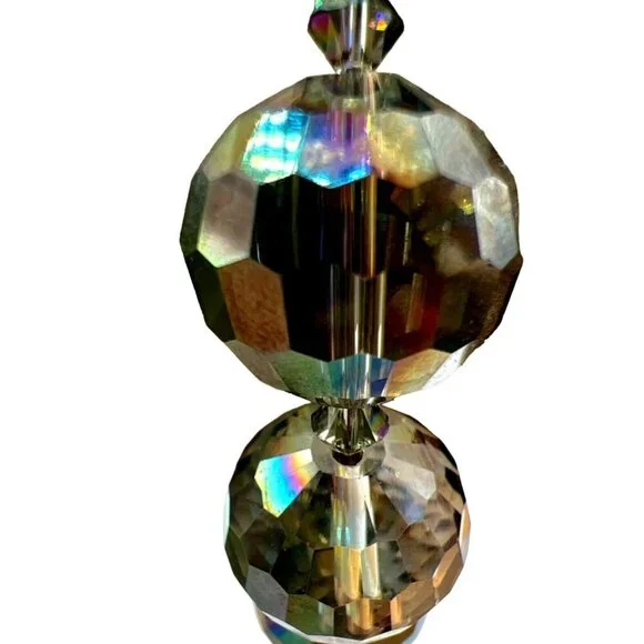 Vintage Aurora Borealis Crystal Beaded Bracelet. B51 - Picture 9 of 10